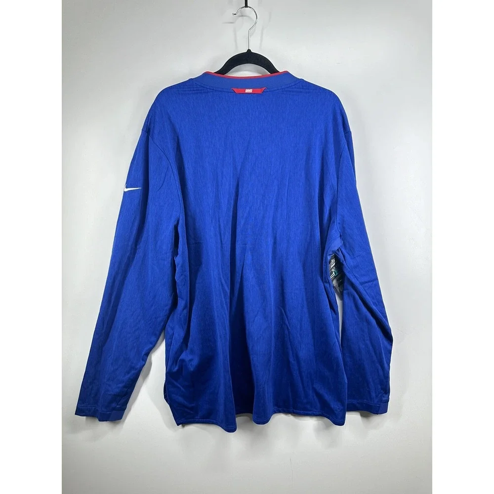 Nike New York Giants NFL Dri-FIT Quarter Zip Pullover Blue Mens XXL 906831-495